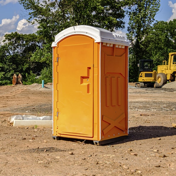 how often are the portable restrooms cleaned and serviced during a rental period in San Pedro